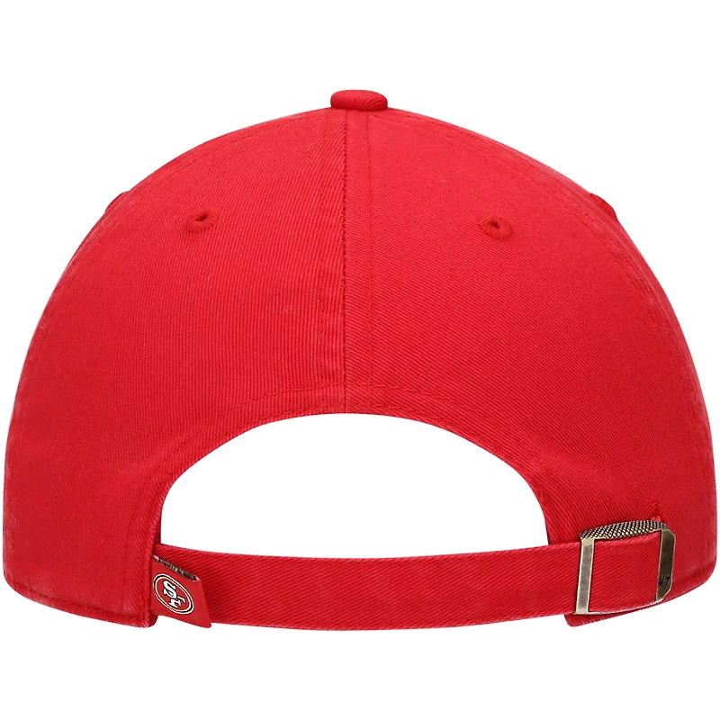 Youth '47 Scarlet San Francisco 49ers Logo Clean Up Adjustable Hat
