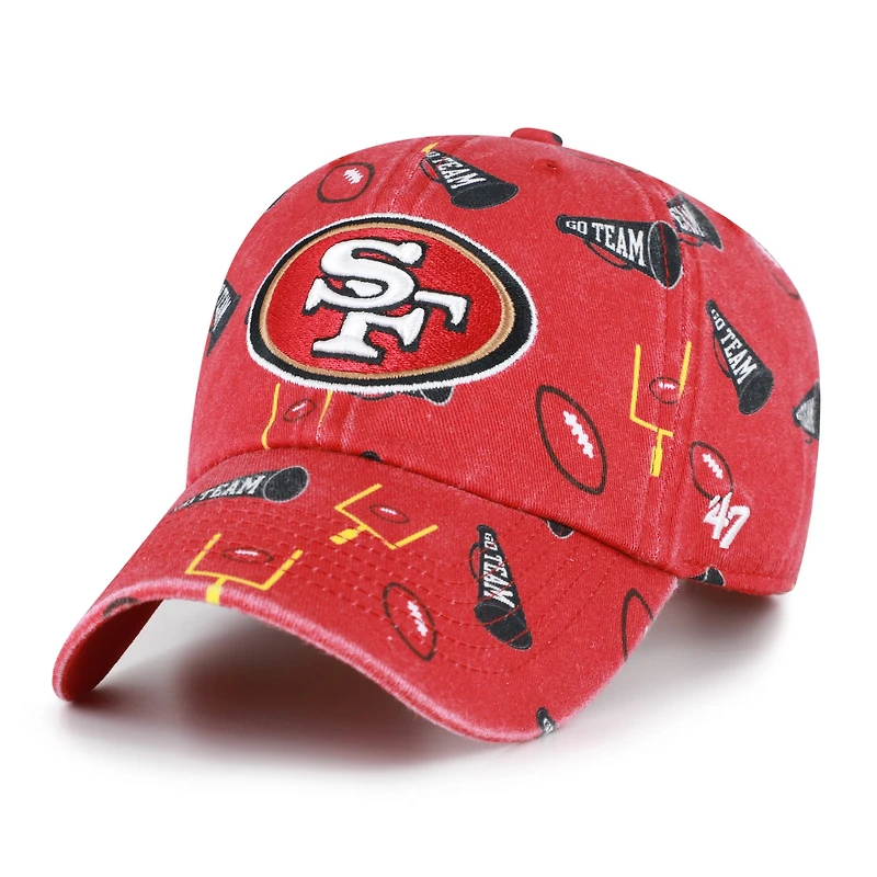 Casquette ajustable « Stoming Ground Clean Up » écarlate pour jeunes des 49ers de San Francisco, modèle 47