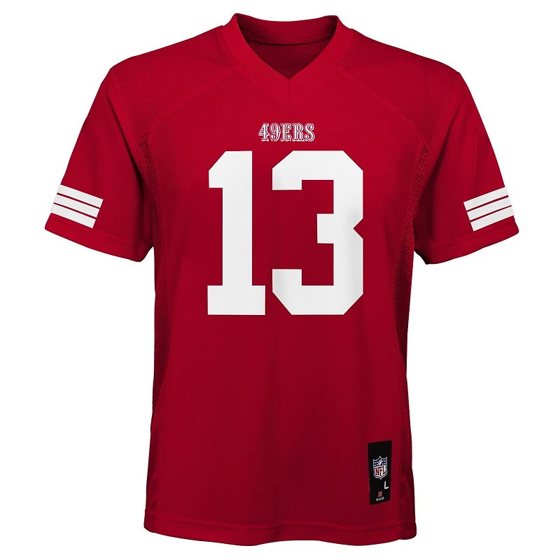 Maillot réplique de joueur Brock Purdy Scarlet des 49ers San Francisco pour jeunes