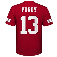 Maillot réplique de joueur Brock Purdy Scarlet des 49ers San Francisco pour jeunes