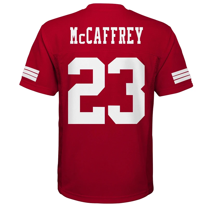 Maillot de joueur réplique Christian McCaffrey Scarlet San Francisco 49ers pour jeunes