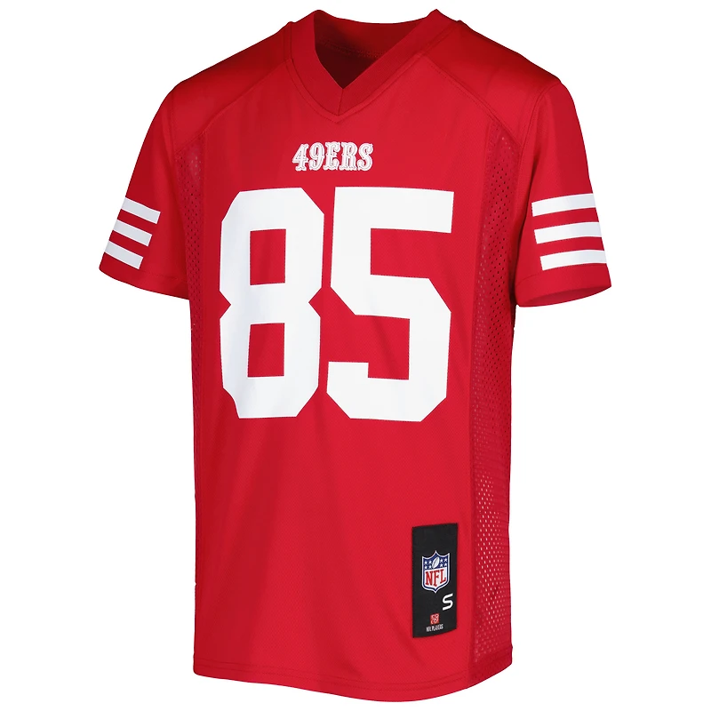 Maillot de joueur réplique l'équipe George Kittle Scarlet des 49ers San Francisco pour jeunes