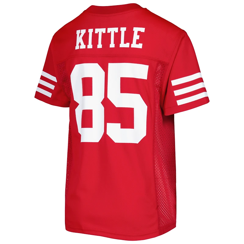 Maillot de joueur réplique l'équipe George Kittle Scarlet des 49ers San Francisco pour jeunes