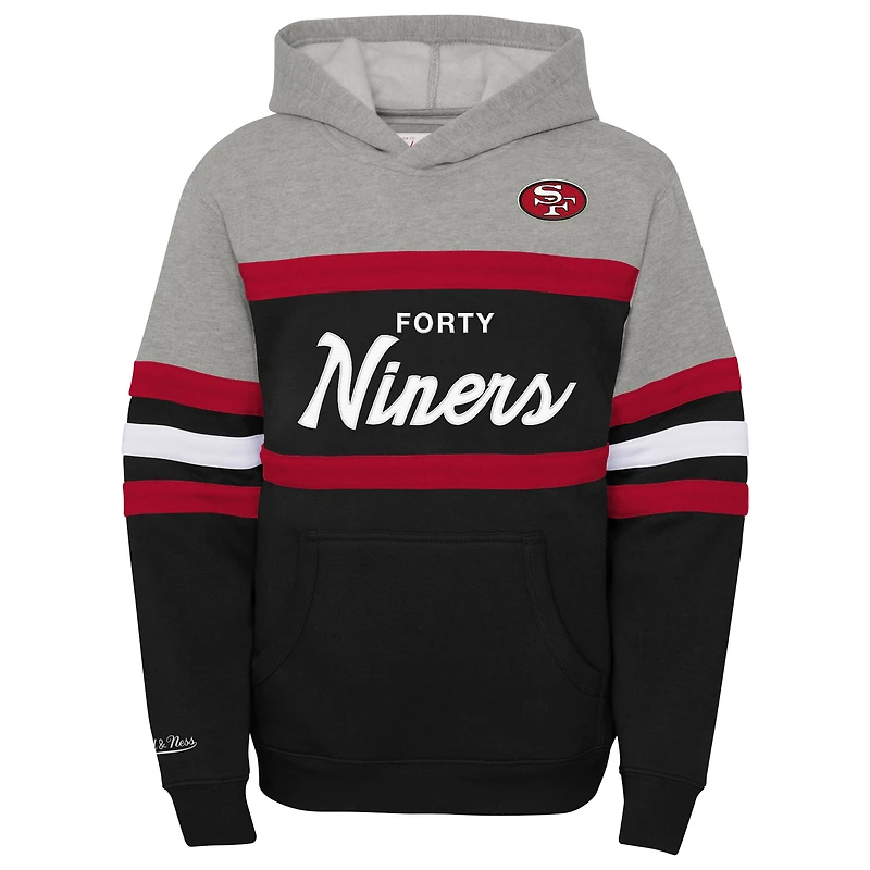Youth Mitchell & Ness  Black San Francisco 49ers Throwback Head Coach Pullover Hoodie