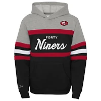 Youth Mitchell & Ness  Black San Francisco 49ers Throwback Head Coach Pullover Hoodie