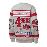 Sweat-shirt en polaire gris à imprimé intégral Mitchell & Ness pour jeunes des San Francisco 49ers