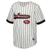 Youth Mitchell & Ness Jerry Rice Cream San Francisco 49ers Retired Player Name Number Baseball Jersey