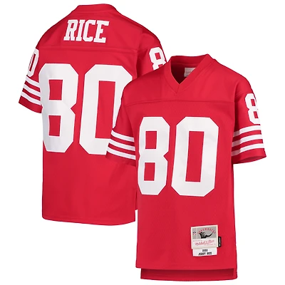 Maillot de joueur retraité Mitchell & Ness Jerry Rice Scarlet San Francisco 49ers 1990 Legacy