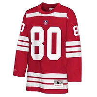 Youth Mitchell & Ness Jerry Rice Scarlet San Francisco 49ers Hockey Fashion Jersey