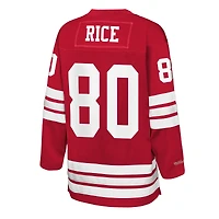 Youth Mitchell & Ness Jerry Rice Scarlet San Francisco 49ers Hockey Fashion Jersey