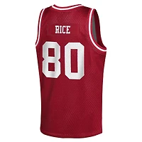 Youth Mitchell & Ness Jerry Rice Scarlet San Francisco 49ers Retired Player NFL Basketball Fashion Jersey