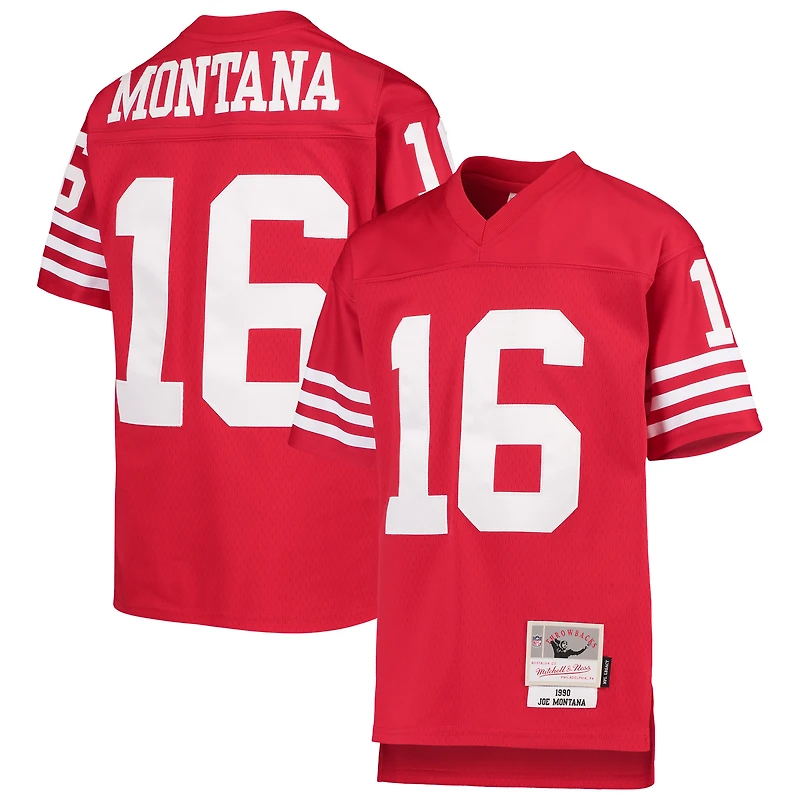 Maillot de joueur retraité Mitchell & Ness Joe Montana Scarlet San Francisco 49ers 1990 Legacy