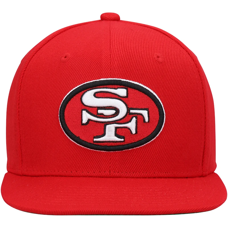Youth Mitchell & Ness Scarlet San Francisco 49ers Gridiron Classics Ground Snapback Hat