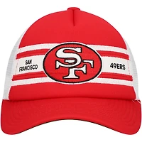 Casquette ajustable à rayures pour jeunes Mitchell & Ness Scarlet San Francisco 49ers