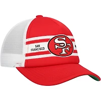 Casquette ajustable à rayures pour jeunes Mitchell & Ness Scarlet San Francisco 49ers