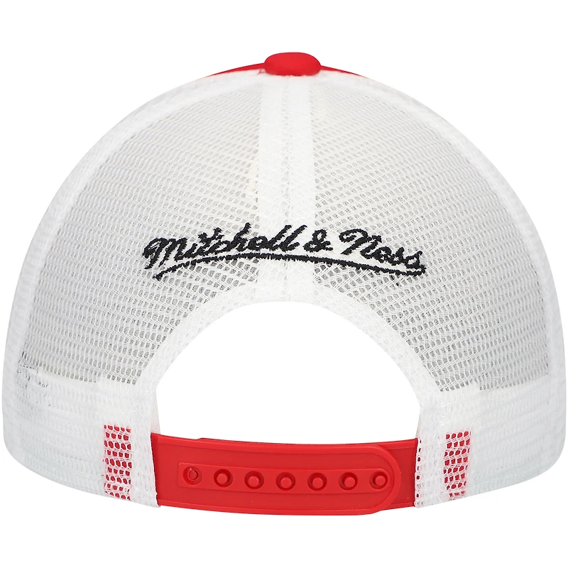 Casquette ajustable à rayures pour jeunes Mitchell & Ness Scarlet San Francisco 49ers
