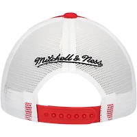 Casquette ajustable à rayures pour jeunes Mitchell & Ness Scarlet San Francisco 49ers