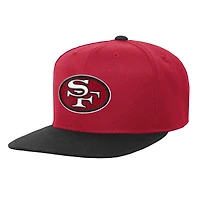 Casquette Snapback bicolore pour jeunes Mitchell & Ness Scarlet San Francisco 49ers Team