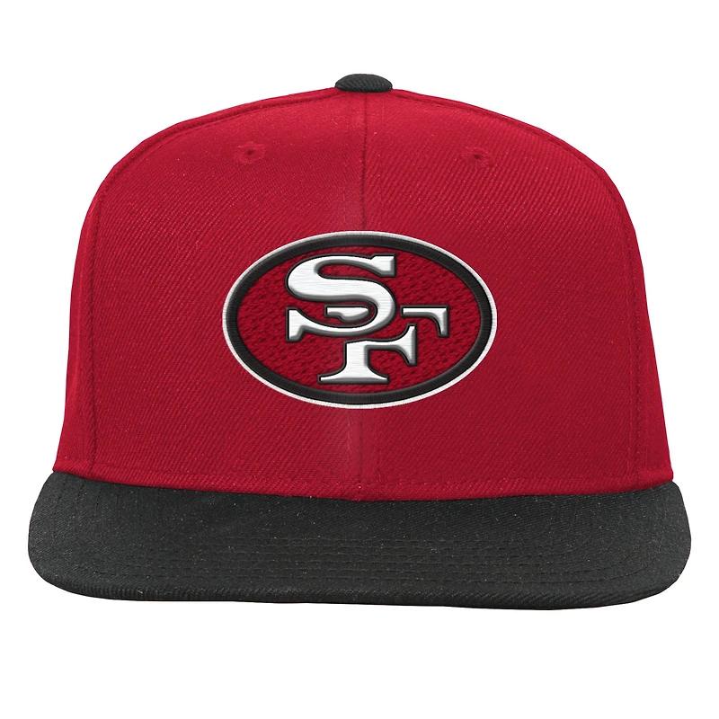 Casquette Snapback bicolore pour jeunes Mitchell & Ness Scarlet San Francisco 49ers Team