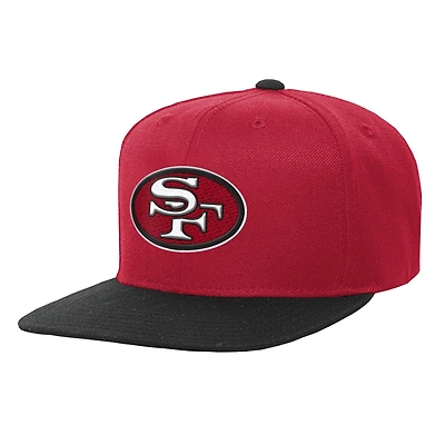 Casquette Snapback bicolore pour jeunes Mitchell & Ness Scarlet San Francisco 49ers Team