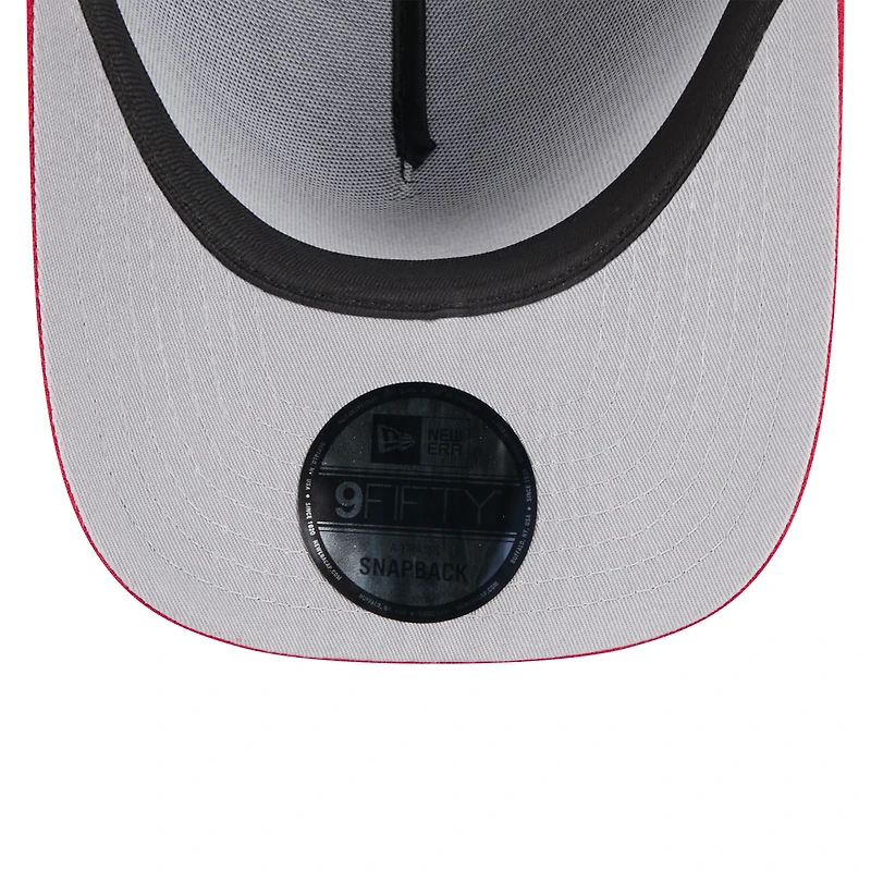 Casquette snapback A-Frame 9FIFTY noire/écarlate New Era pour jeunes San Francisco 49ers, repêchage NFL 2025