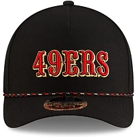 Casquette ajustable 9FORTY A-Frame noire New Era pour jeunes, collection 2025 Rivalries des San Francisco 49ers