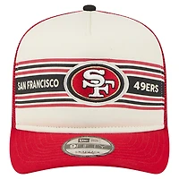 Casquette de camionneur ajustable New Era crème/écarlate San Francisco 49ers Banner 9FIFTY A-Frame pour jeune