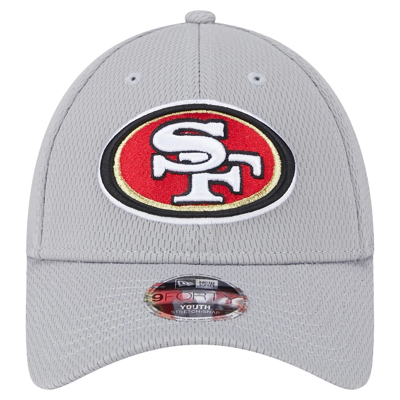 Youth New Era Gray San Francisco 49ers Main 9FORTY Adjustable Hat
