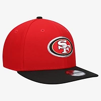 Casquette snapback New Era écarlate/noire pour jeunes, San Francisco 49ers, draft NFL 2026, pré-courbée 9FIFTY