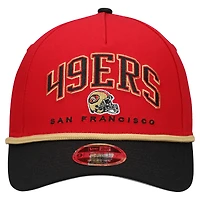 Youth New Era  Scarlet/Black San Francisco 49ers  Arch COOLERA 9FORTY A-Frame Adjustable Hat