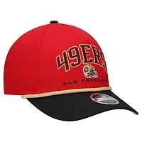 Casquette ajustable New Era Arch COOLERA 9FORTY A-Frame écarlate/noire pour jeune des San Francisco 49ers