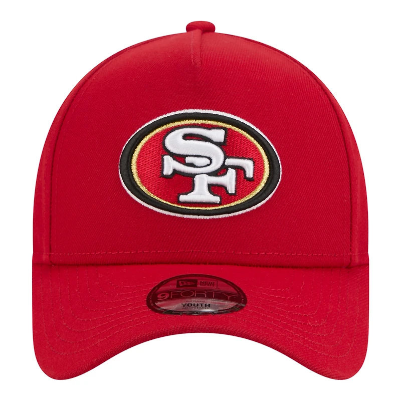Youth New Era  Scarlet San Francisco 49ers 9FORTY A-Frame Adjustable Hat
