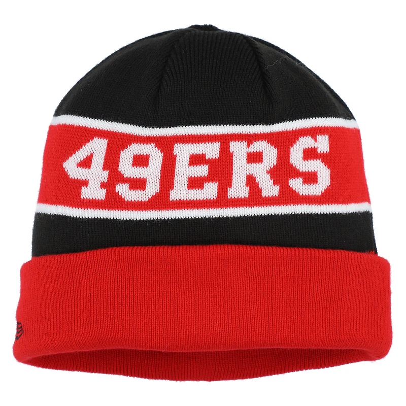 Youth New Era Scarlet San Francisco 49ers Active Reversible Cuffed Knit Hat