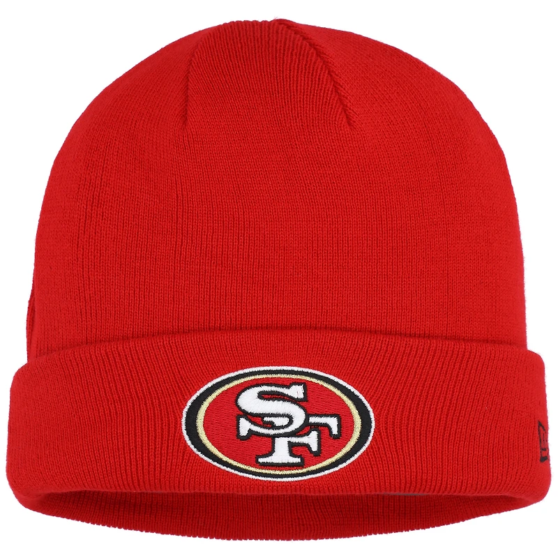 Youth New Era Scarlet San Francisco 49ers Active Reversible Cuffed Knit Hat