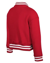 Youth New Era Scarlet San Francisco 49ers Chenille Applique Fleece Full-Snap Jacket