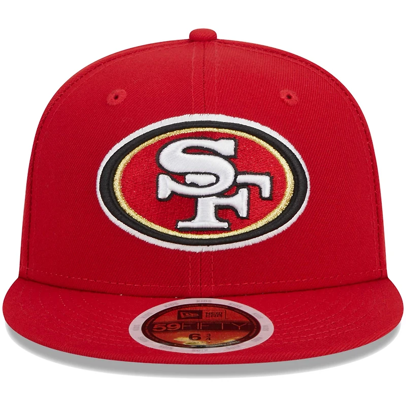 Youth New Era Scarlet San Francisco 49ers  Main 59FIFTY Fitted Hat