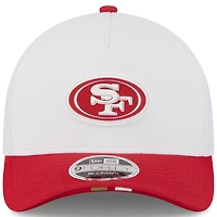 Youth New Era  White/Scarlet San Francisco 49ers 2025 NFL Training Camp A-Frame 9FORTY Adjustable Hat