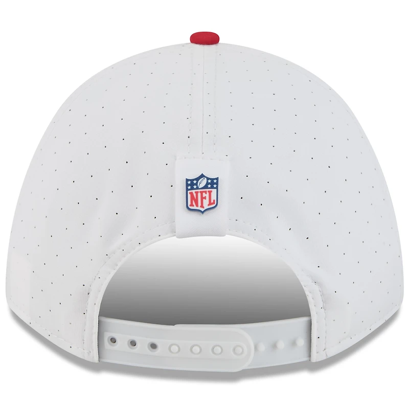 Youth New Era  White/Scarlet San Francisco 49ers 2025 NFL Training Camp A-Frame 9FORTY Adjustable Hat