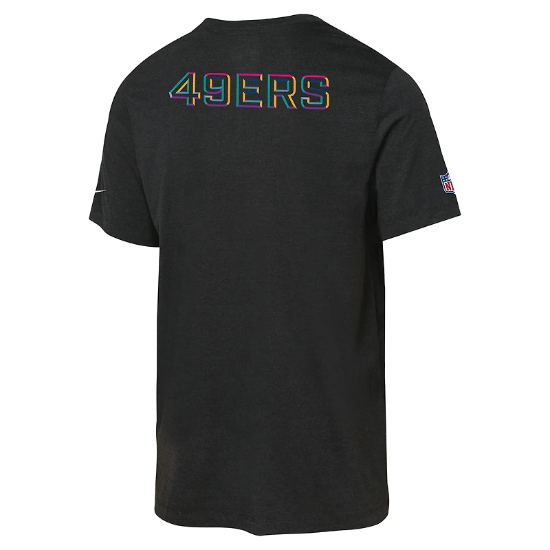 T-shirt Nike noir pour jeune San Francisco 49ers NFL Crucial Catch 2025 Dri-FIT