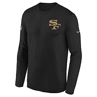 Youth Nike Black San Francisco 49ers 2025 Rivalries Collection Sideline Legend Dri-FIT Long Sleeve T-Shirt