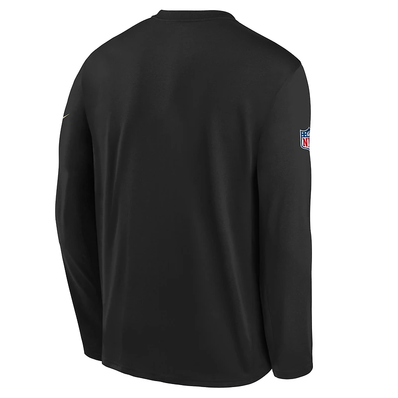 Youth Nike Black San Francisco 49ers 2025 Rivalries Collection Sideline Legend Dri-FIT Long Sleeve T-Shirt