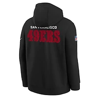 Youth Nike  Black San Francisco 49ers Sideline Club Fleece Hoodie