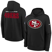 Sweat à capuche Nike noir en polaire Sideline Club des San Francisco 49ers pour jeunes