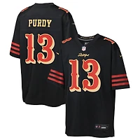 Maillot Nike Brock Purdy noir pour jeune des San Francisco 49ers, collection Rivalries 2025