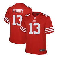 Maillot de jeu d'équipe Nike Brock Purdy Scarlet San Francisco 49ers pour jeunes