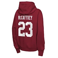 Youth Nike Christian McCaffrey Scarlet San Francisco 49ers Name & Number Club Fleece Hoodie