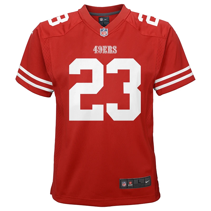 Youth Nike Christian McCaffrey Scarlet San Francisco 49ers Team Game Jersey