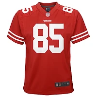 Jeu d'équipe Nike George Kittle Scarlet pour jeunes des 49ers de San Francisco - Maillot