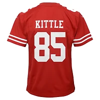 Jeu d'équipe Nike George Kittle Scarlet pour jeunes des 49ers de San Francisco - Maillot