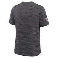 Youth Nike Heather Black San Francisco 49ers 2025 Rivalries Collection Sideline Velocity Dri-FIT T-Shirt